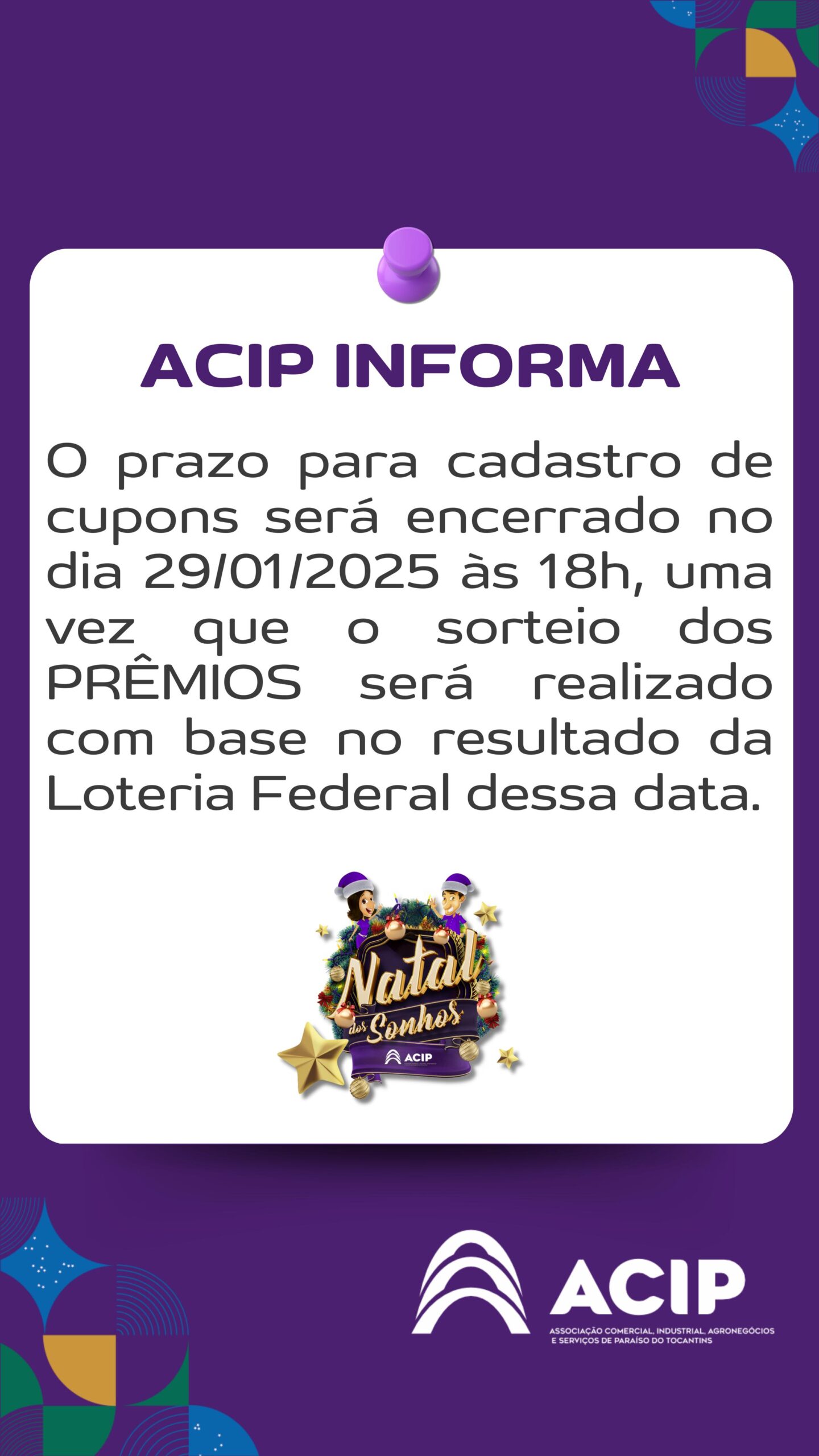 <strong>Última Chance para Cadastrar Cupons da Campanha Natal dos Sonhos ACIP: Prazo Final é 29 de Janeiro às 18h</strong>